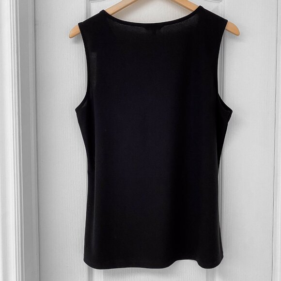 RW&CO - Black Sleeveless Blouse with Decorative Zipper Shoulder - Picture 3 of 9